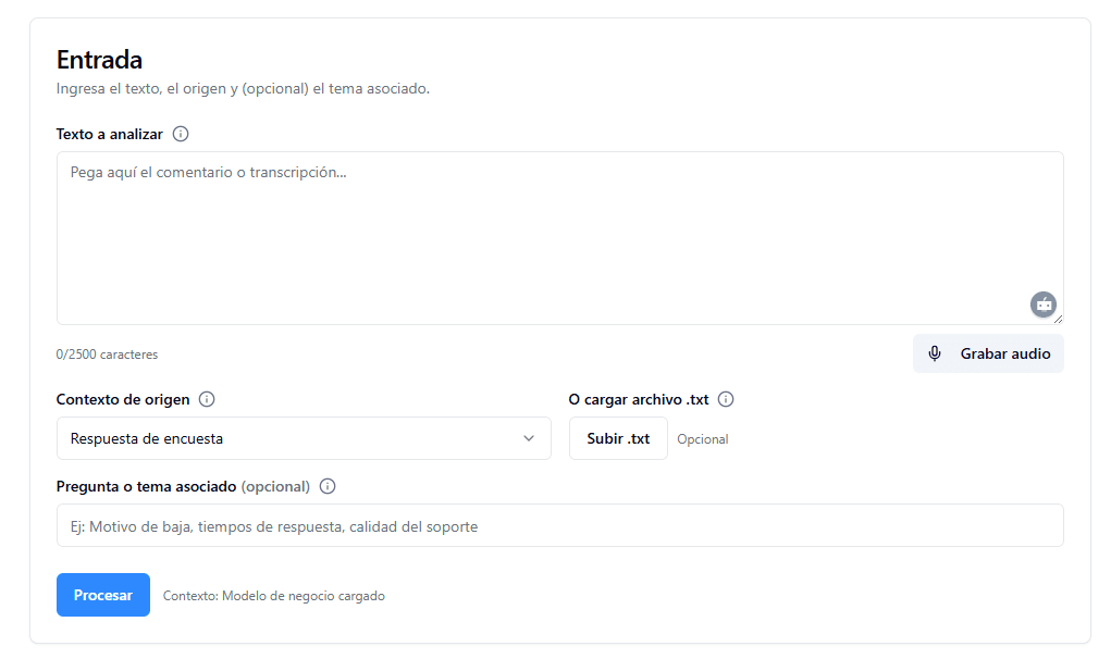 Analizador de comentarios