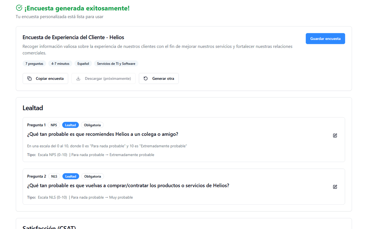 Generador de encuestas IA