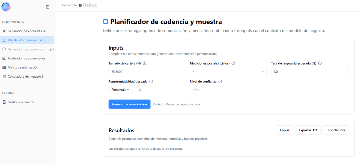 Planificador de muestreo